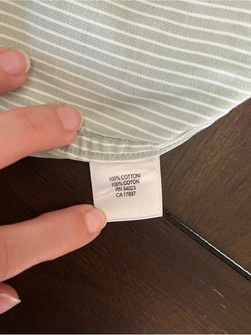 Banana Republic Light Green Thin-Stripe Short-Sleeve Button-Down Shirt